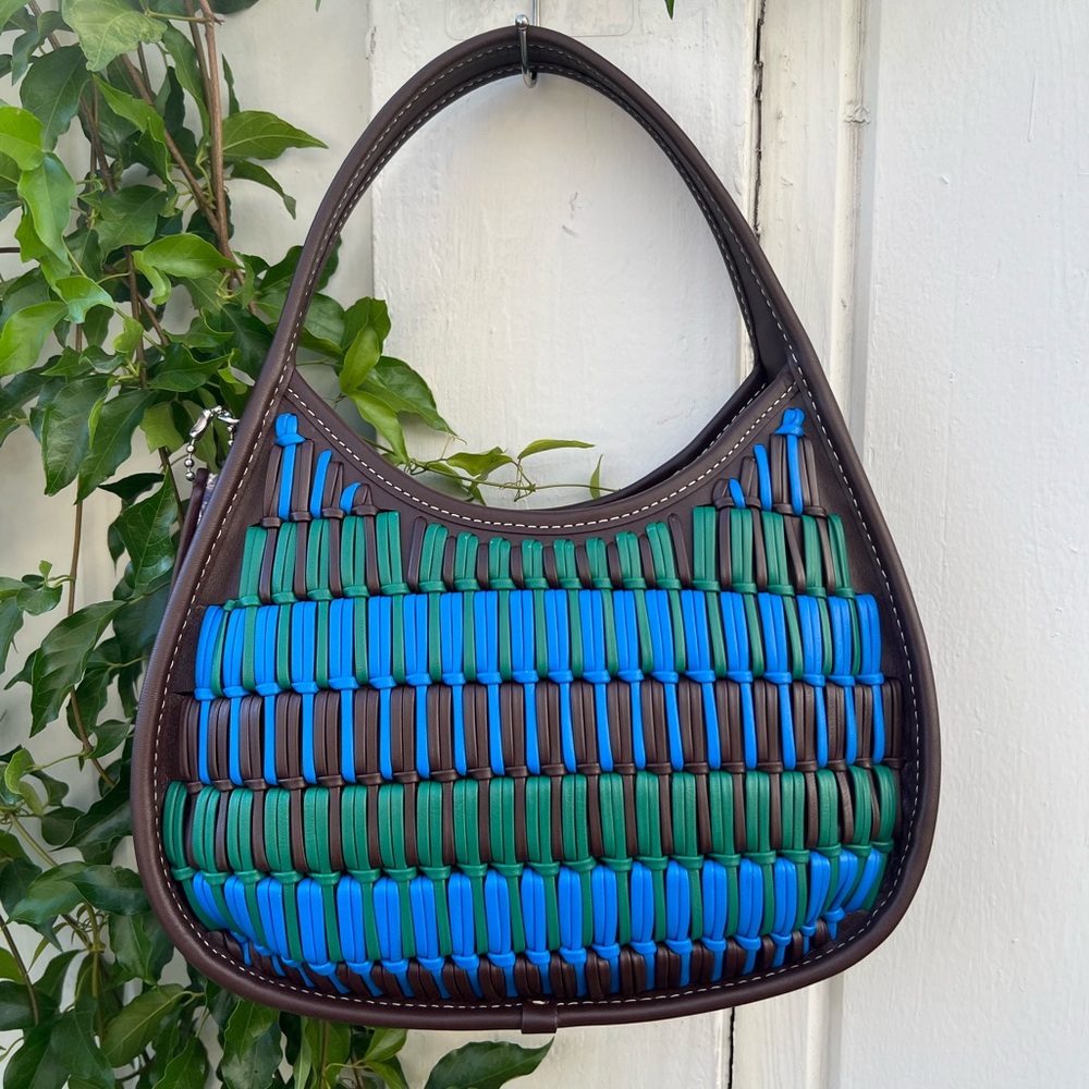 Artistic Blue and Green Mini Coach Ergo Bag - Picture 1 of 3